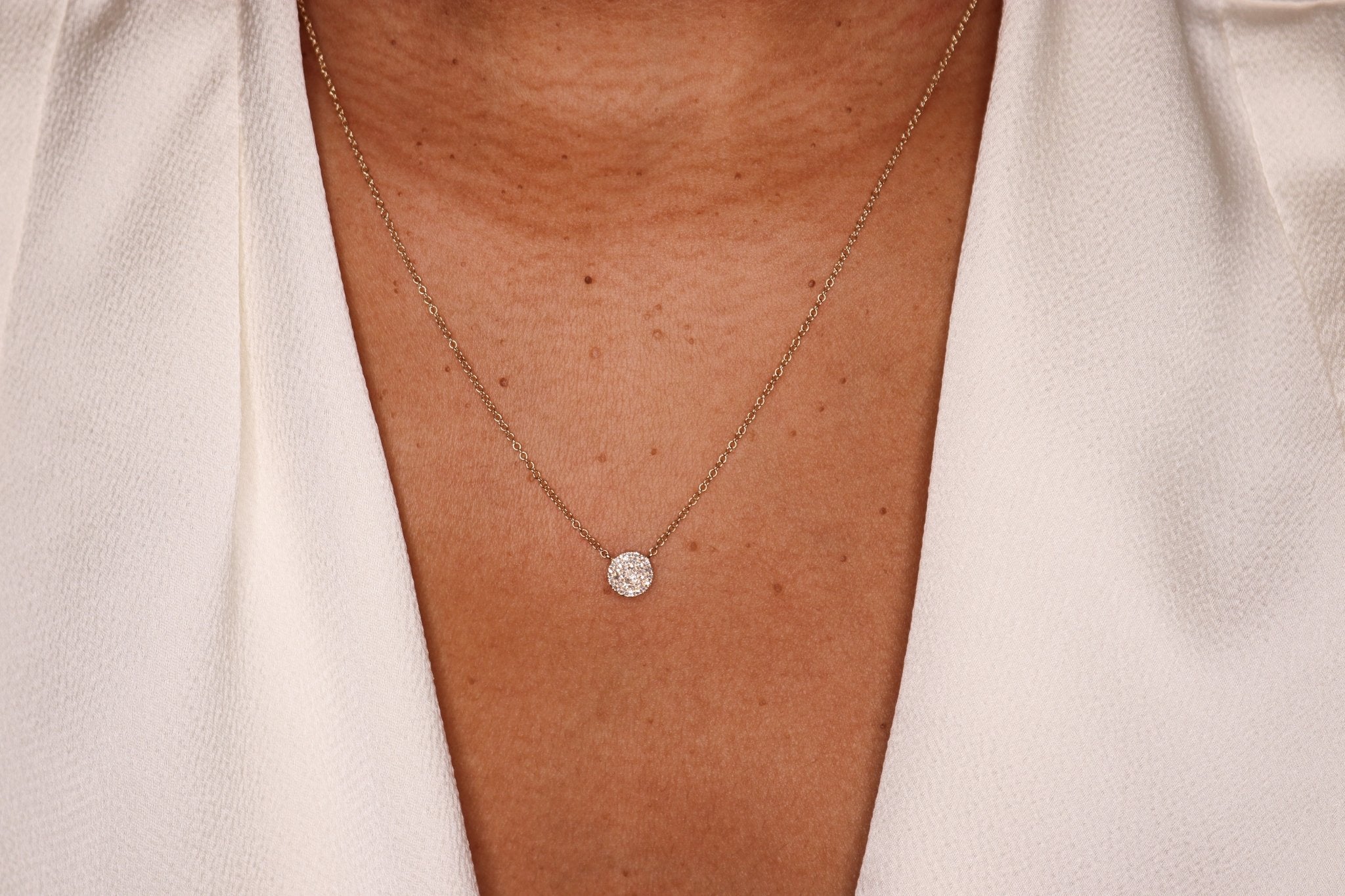14K Diamond Circle Necklace - Nolita