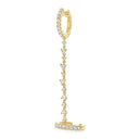 14K Diamond Ear Cuff with Huggie - Nolita