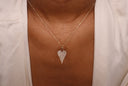 14K Diamond Heart Charm - Large - Nolita