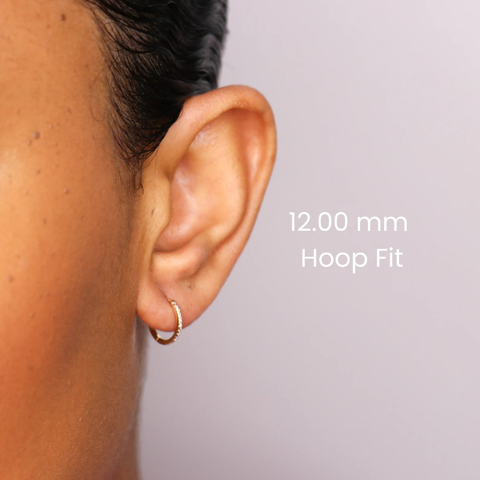 14K Diamond Huggie Hoop Earrings - Nolita