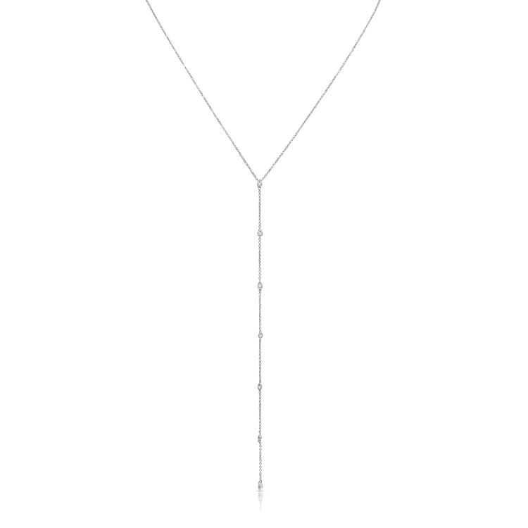 14K Diamond Lariat Necklace - Nolita