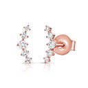 14K Diamond Mini Crawler Studs - Nolita