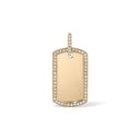 14K Diamond Outlined Dog Tag - Nolita