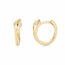 14K Diamond Snake Earrings - Nolita