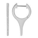 14K Diamond Spike Huggie - Nolita