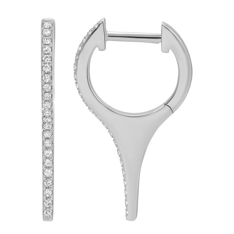 14K Diamond Spike Huggie - Nolita