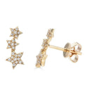 14K Diamond Star Ear Crawler - Single - Nolita