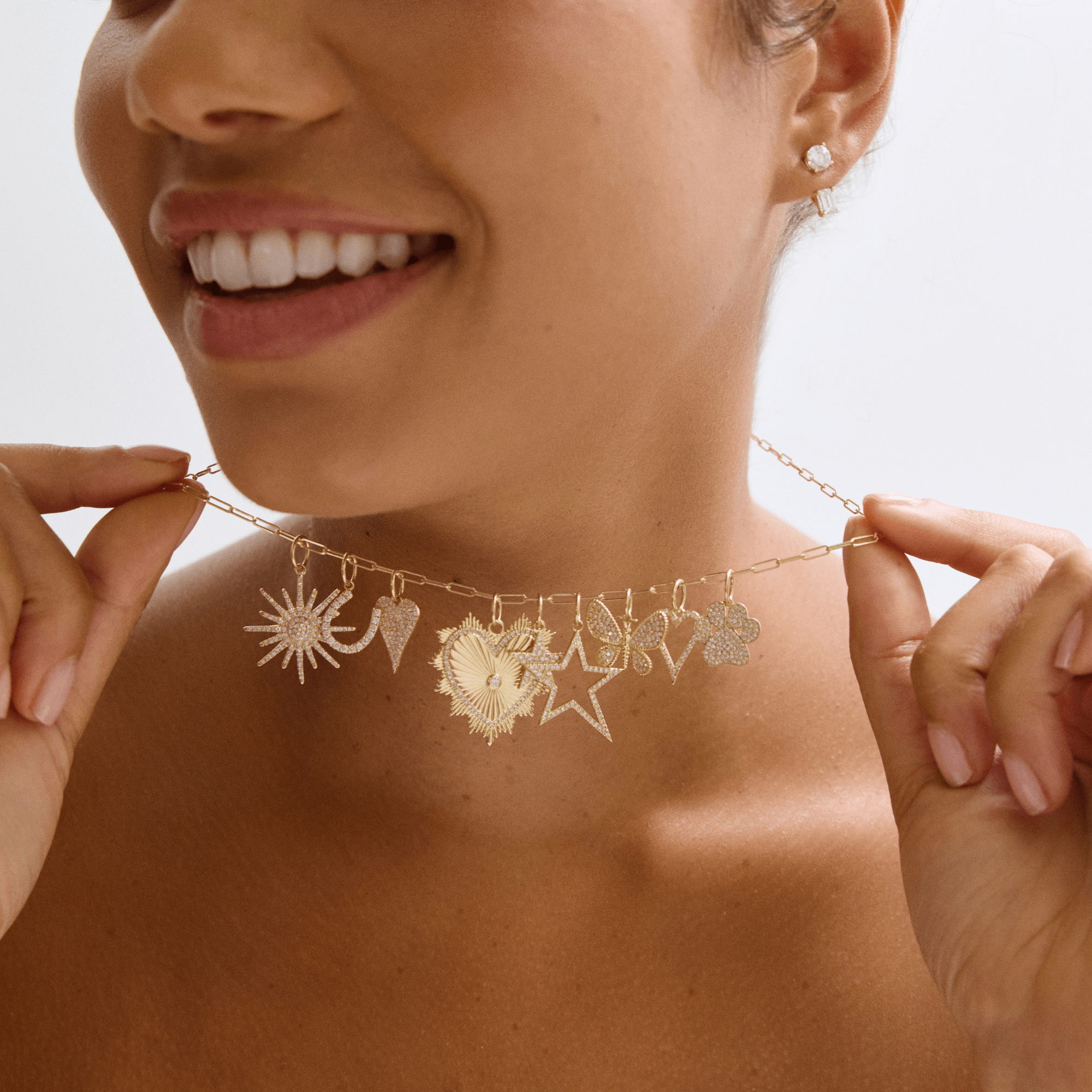 14K Diamond Starburst Charm - Nolita