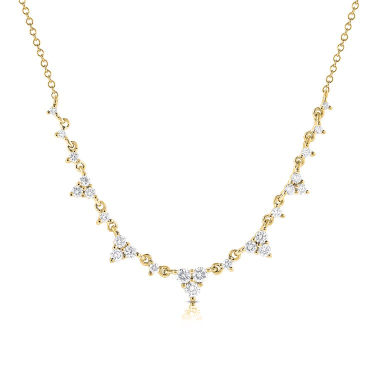 14K Diamond Station Necklace - Nolita