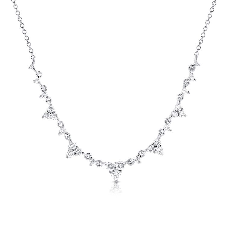 14K Diamond Station Necklace - Nolita
