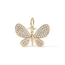 14K Dotted Diamond Butterfly Charm - Nolita
