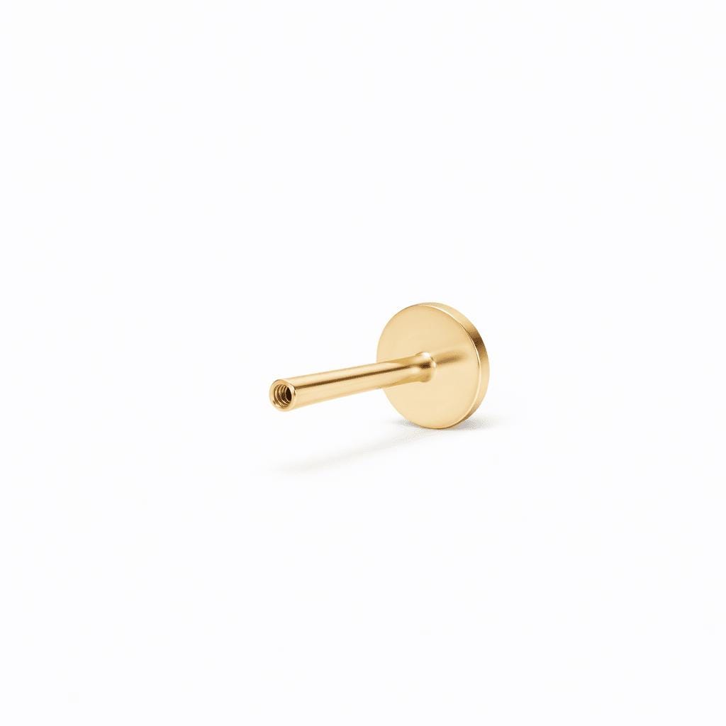 14K Double Chain Drape Lab Diamond Flat Back Stud - Nolita