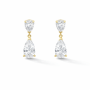 14K Double Pear Lab Diamond Drop Earring - Nolita