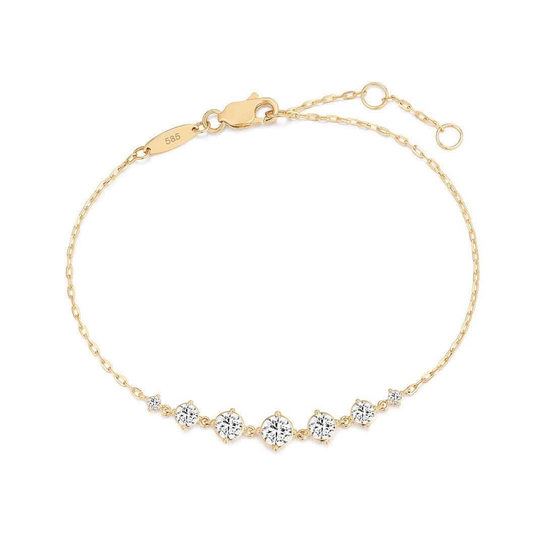 14K Élan Graduated Lab Diamond Bar Bracelet - Nolita