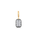 14K Emerald Cut Georgian Lab Grown Diamond Pendant - Nolita