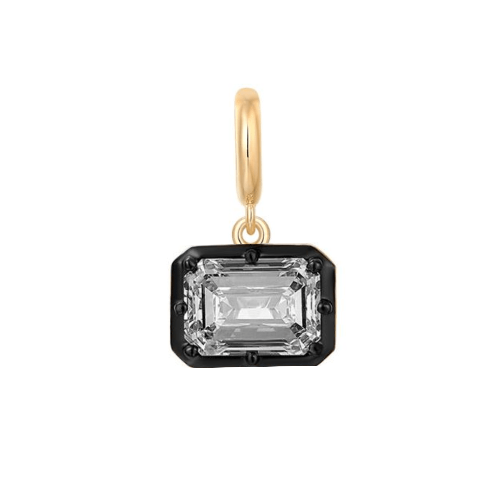 14K Emerald Cut Georgian Lab Grown Diamond Pendant - Nolita