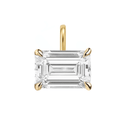 14K Emerald Lab Grown Diamond Pendant - Nolita