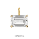 14K Emerald Lab Grown Diamond Pendant - Nolita