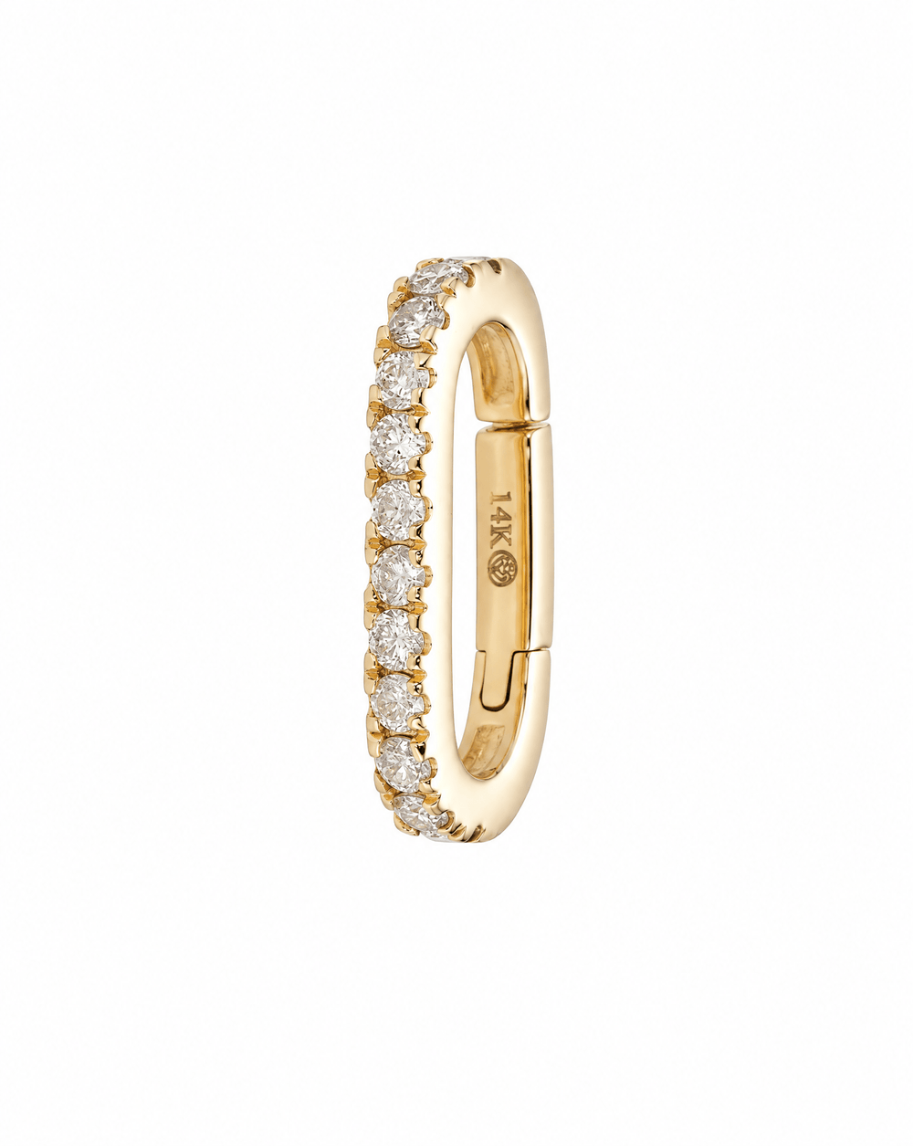 14K Front Diamond Lock
