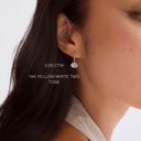 14K Georgian Oval Lab Diamond Hoop Earrings - Nolita