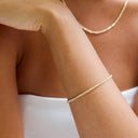 14K Gold Diamond Cut Ball Chain Bracelet - Nolita