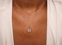 14K Gold Pearl Ruby Heart Charm - Nolita