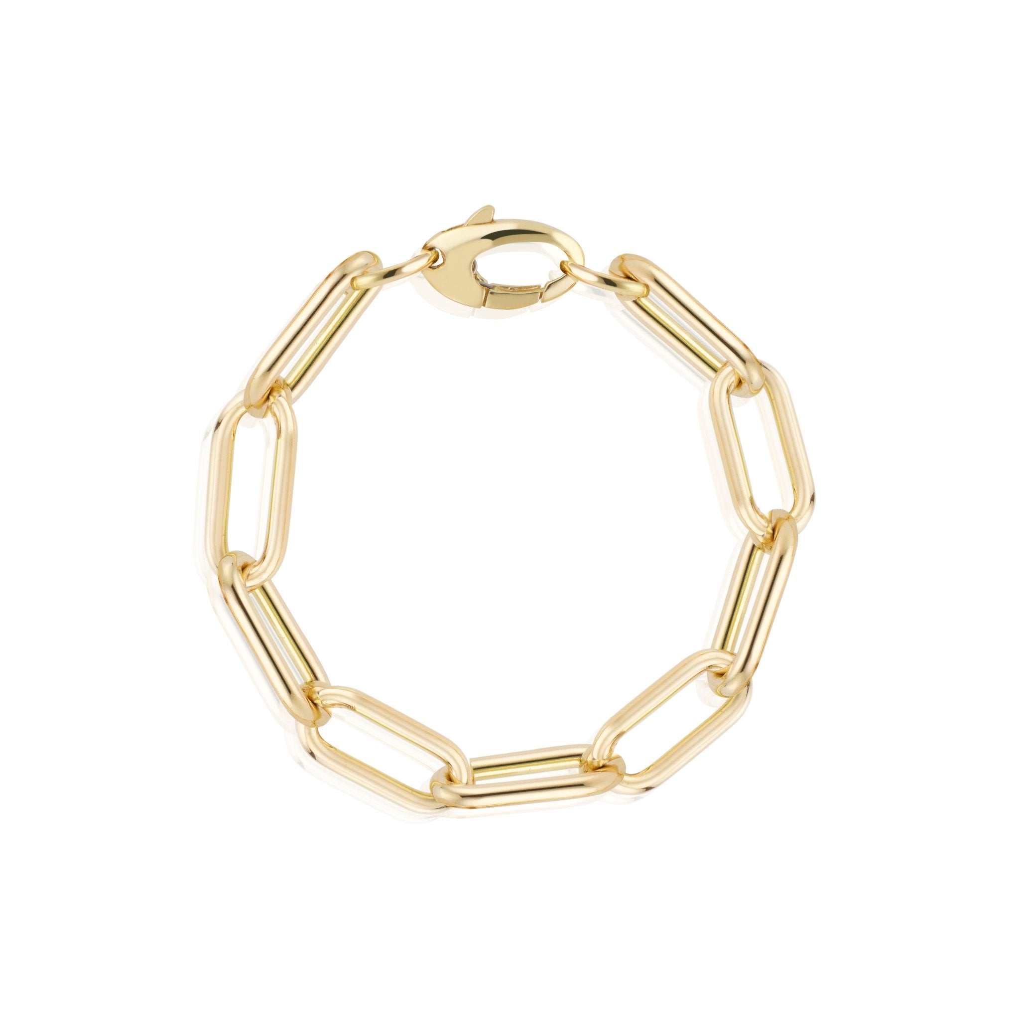 14K Gold Thick Oval Link Bracelet - Nolita