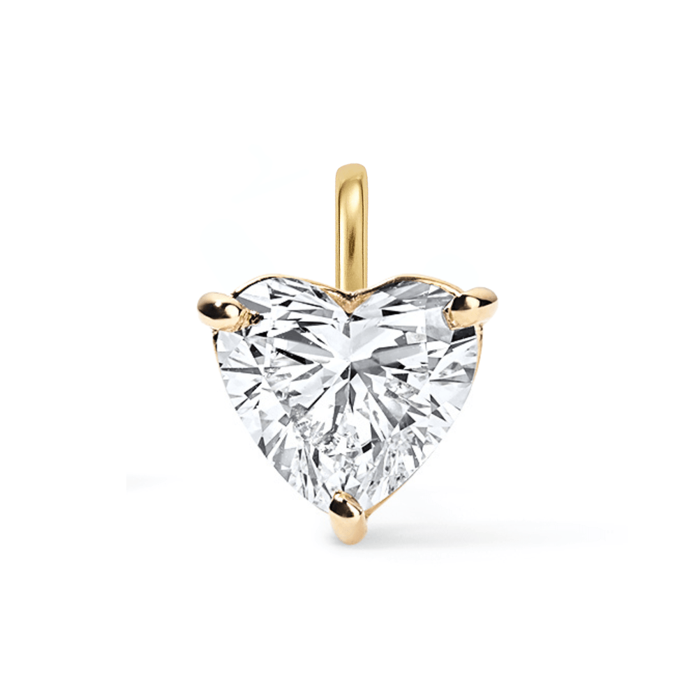 14K Heart Lab Grown Diamond Pendant
