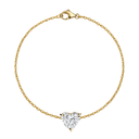 14K Heart Lab Grown Diamond Solitaire Bracelet - Nolita