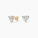 14K Heart Lab Grown Diamond Stud Earrings - Nolita