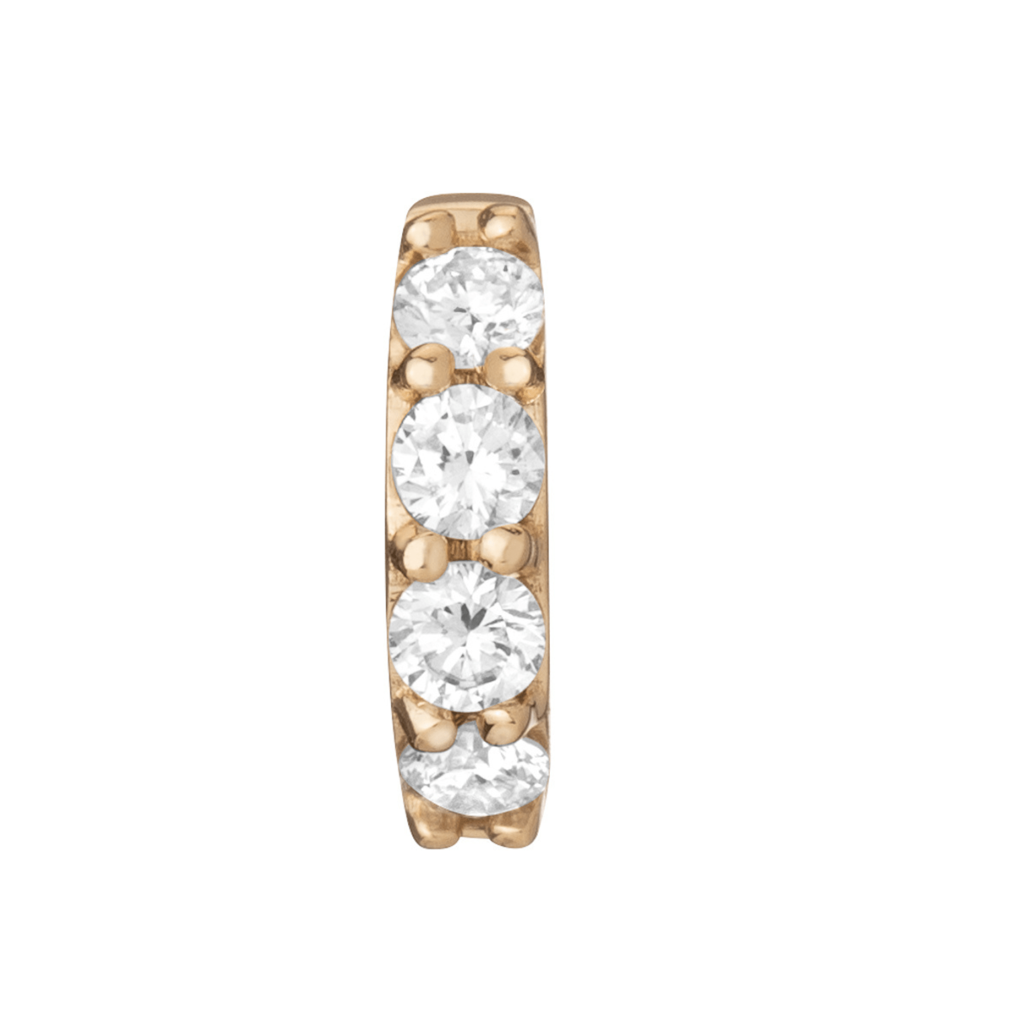 14K Lab Diamond Bold Huggie Hoop Earrings - Nolita