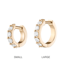 14K Lab Diamond Bold Huggie Hoop Earrings - Nolita