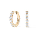 14K Lab Diamond Hoop Earrings - Nolita