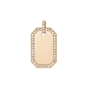 14K Lab Diamond Outlined Dog Tag - Nolita