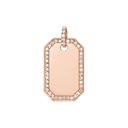 14K Lab Diamond Outlined Dog Tag - Nolita