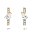 14K Lab Diamond Pear Huggie Hoop Earrings - Nolita