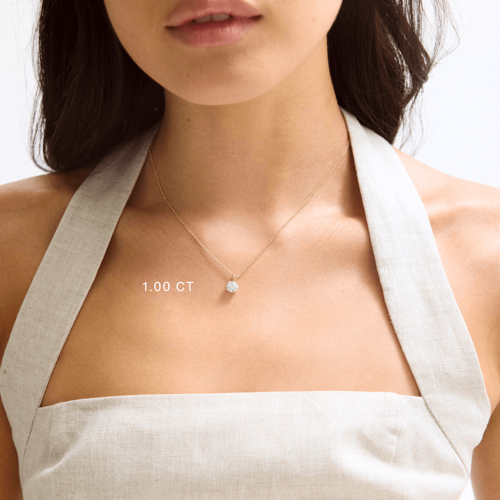 14K Lab Grown Diamond Pendant - Nolita