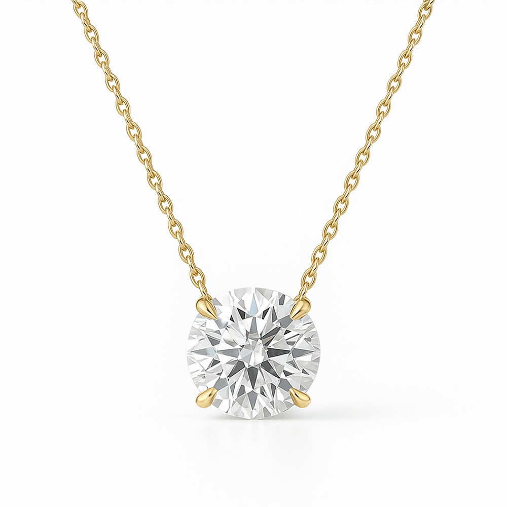 14K Lab Grown Diamond Solitaire Necklace