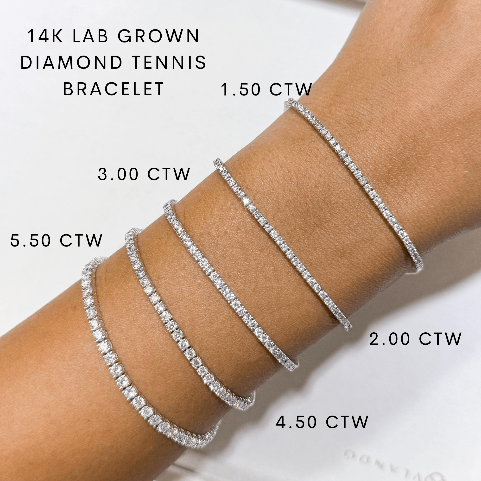 14K Lab Grown Diamond Tennis Bracelet - Main Image