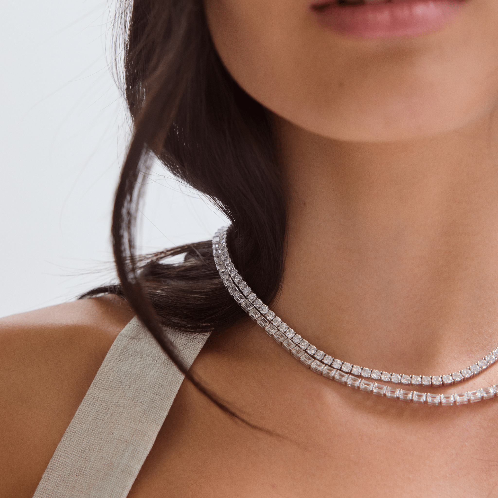 14K Lab Grown Diamond Tennis Necklace - Nolita