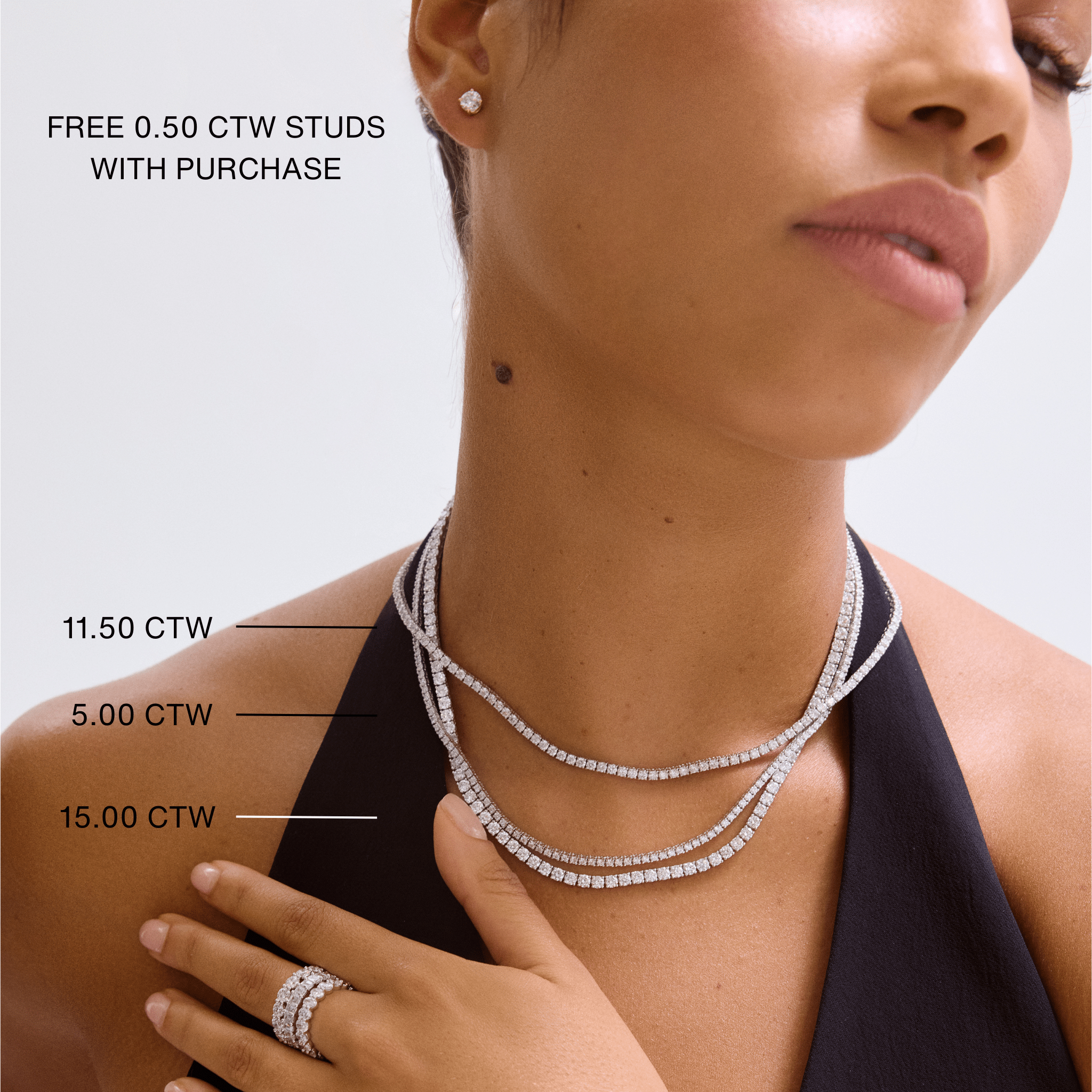 14K Lab Grown Diamond Tennis Necklace - Nolita