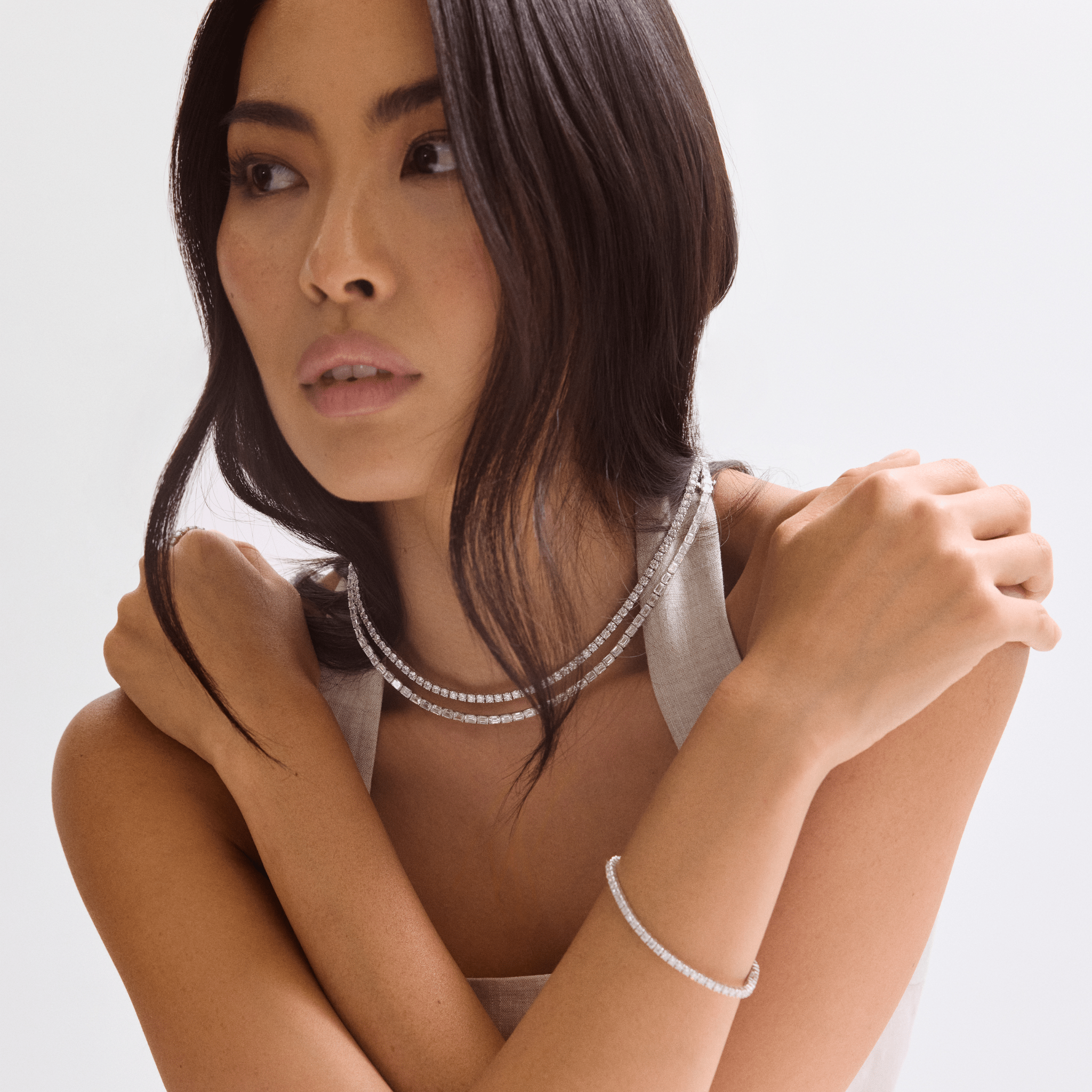 14K Lab Grown Diamond Tennis Necklace - Nolita