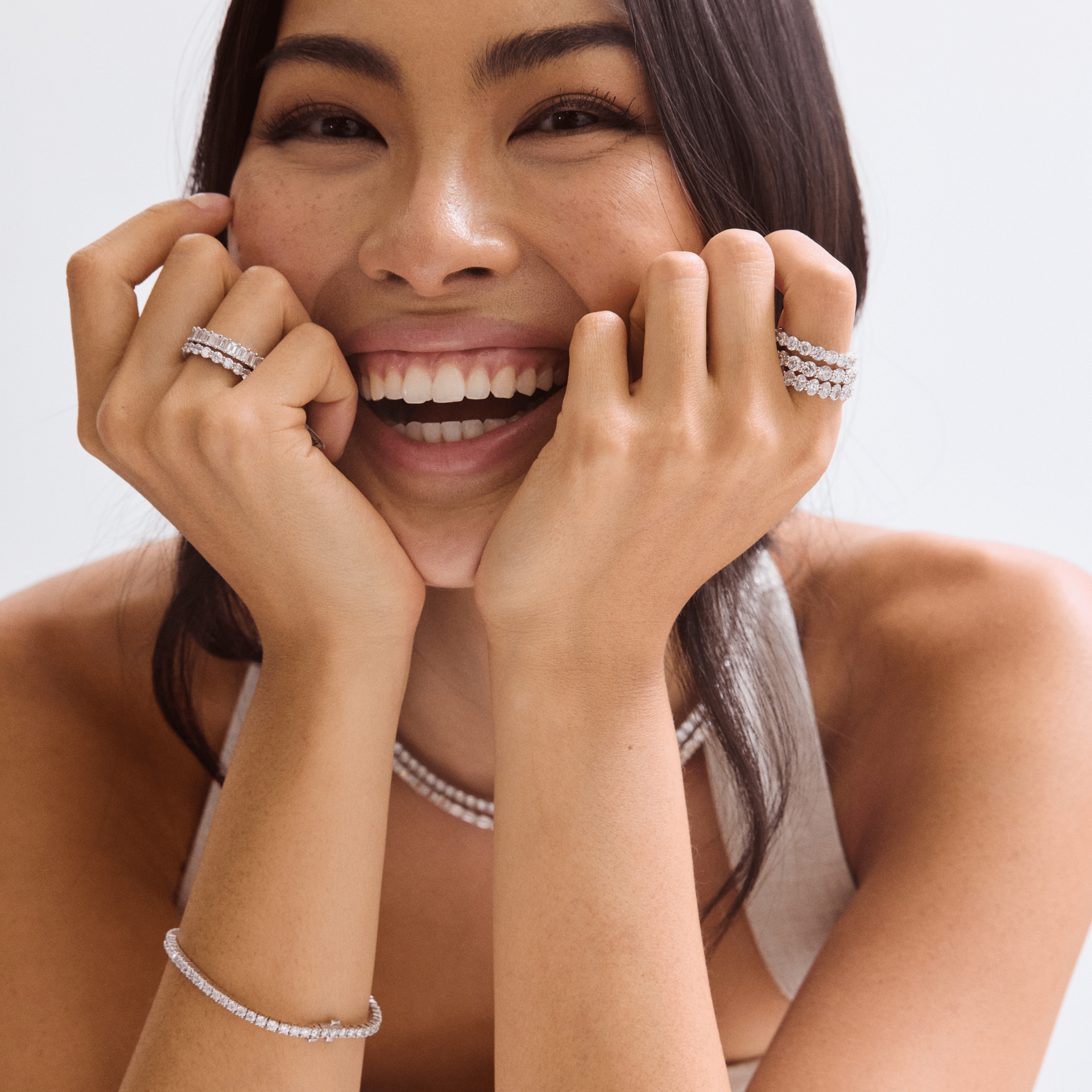 14K Lab Grown Diamond Tennis Necklace - Nolita