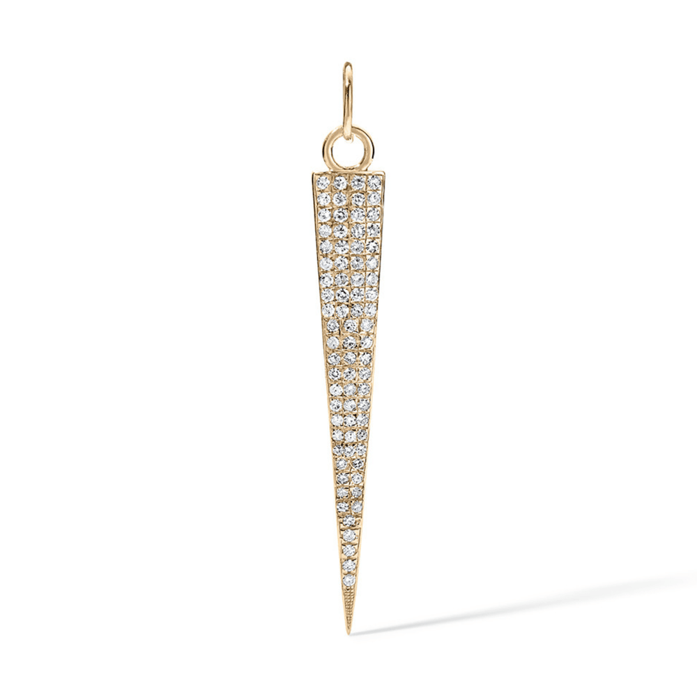 14K Large Diamond Dagger Charm