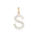14K Large Diamond Initial Charm - Nolita