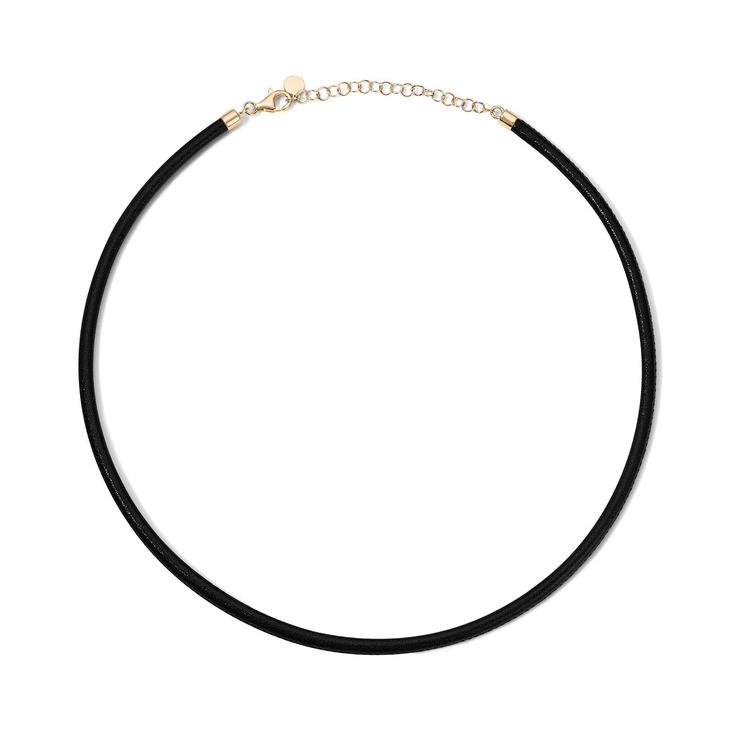 14K Leather Choker Necklace - Nolita