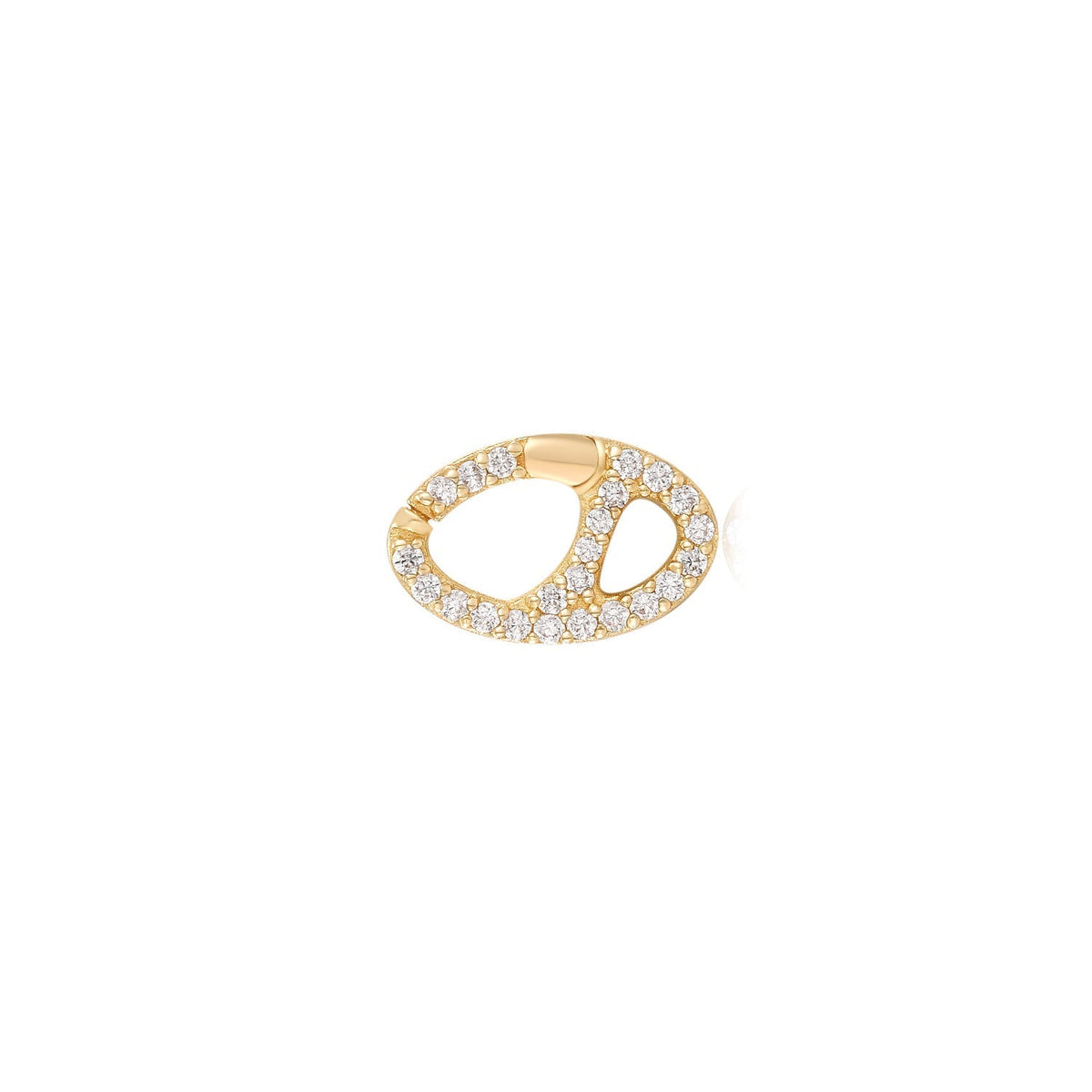 14K Liora Pavé Lab Diamond Link Connector - Nolita