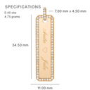 14K Long Lab Diamond Outlined Dog Tag - Nolita