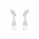14K Marquise and Pear Lab Diamond Drop Earring - Nolita