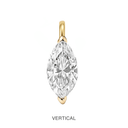 14K Marquise Cut Lab Grown Diamond Pendant - Nolita